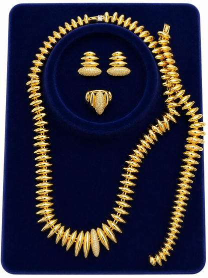 Royal Gold Statement Jewelry Set