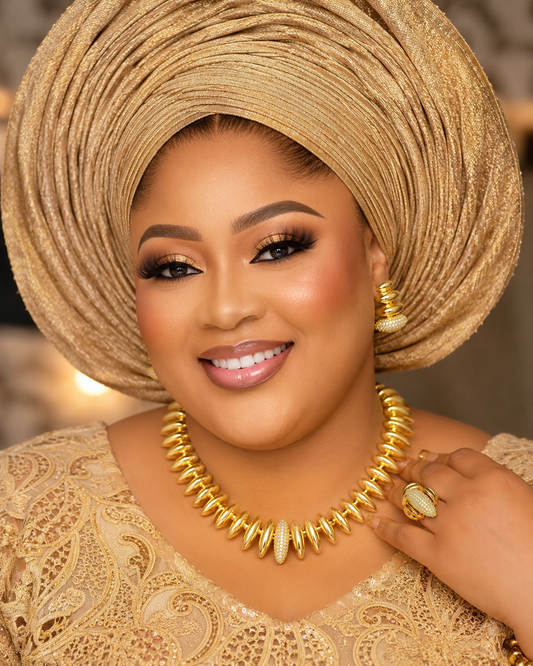 Royal Gold Statement Jewelry Set
