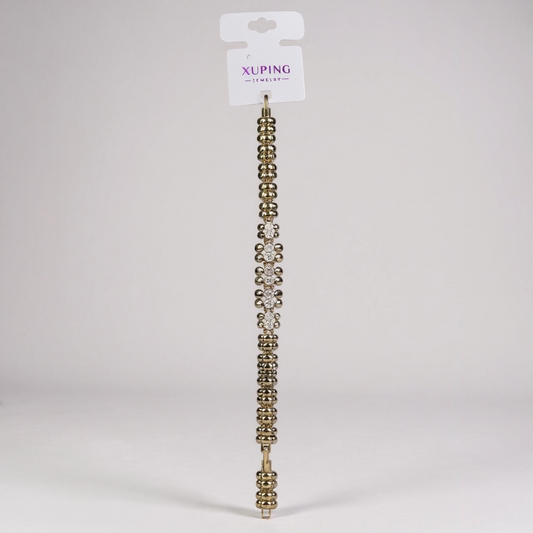 6802B  - 3.53 Xuping Gold Bracelet – Sparkling Crystal 17cm