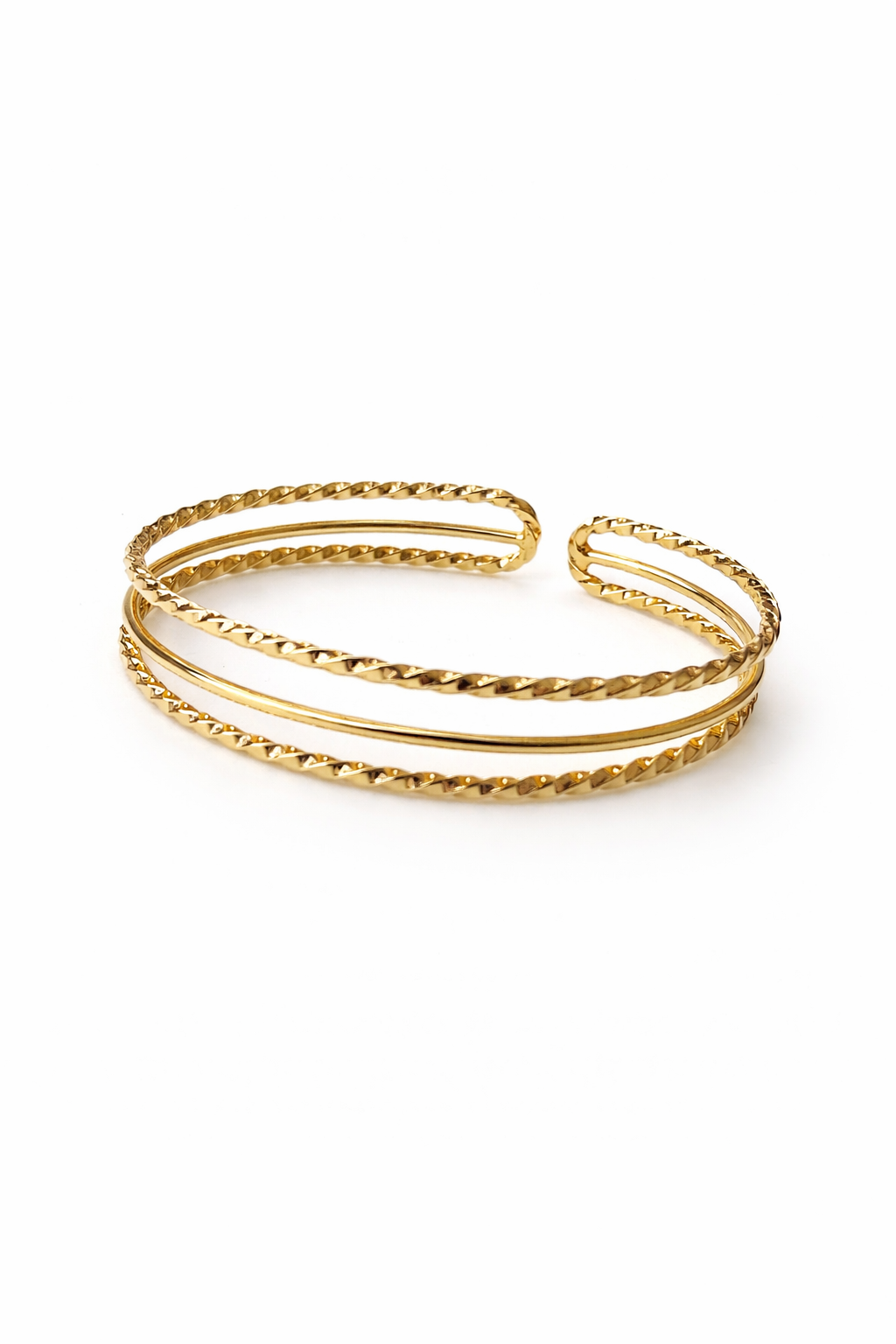 0103- 2.65 Xuping Gold Bangles – Sparkling Crystal