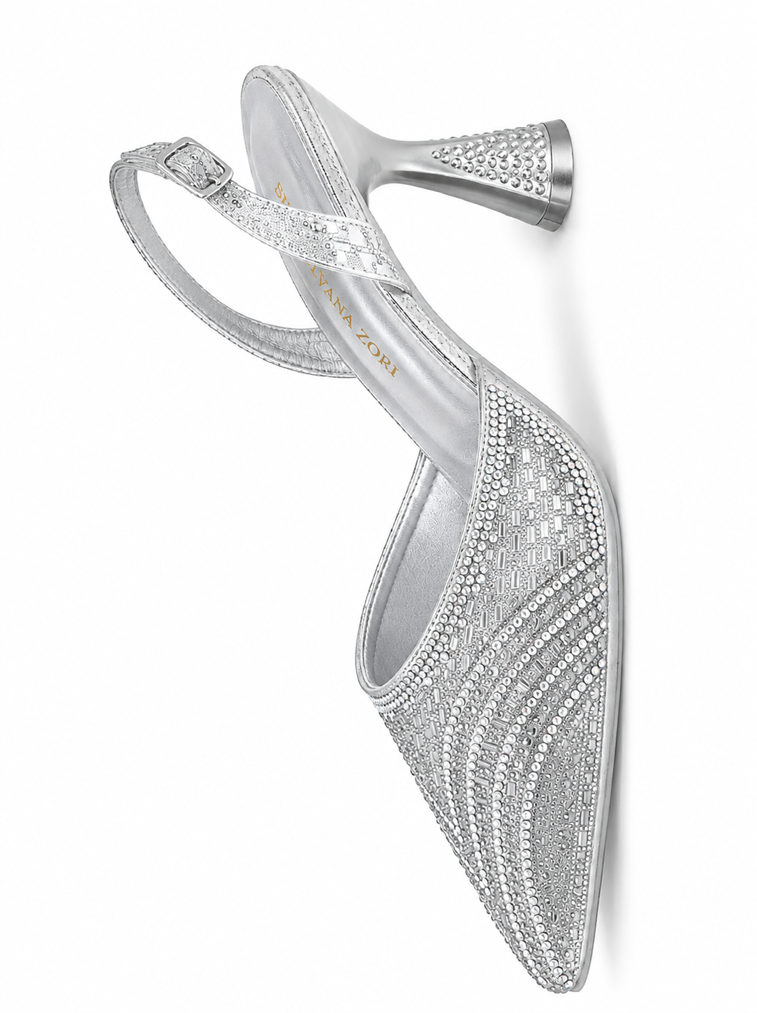 Italian Luxury Party Shoes 522 Silver