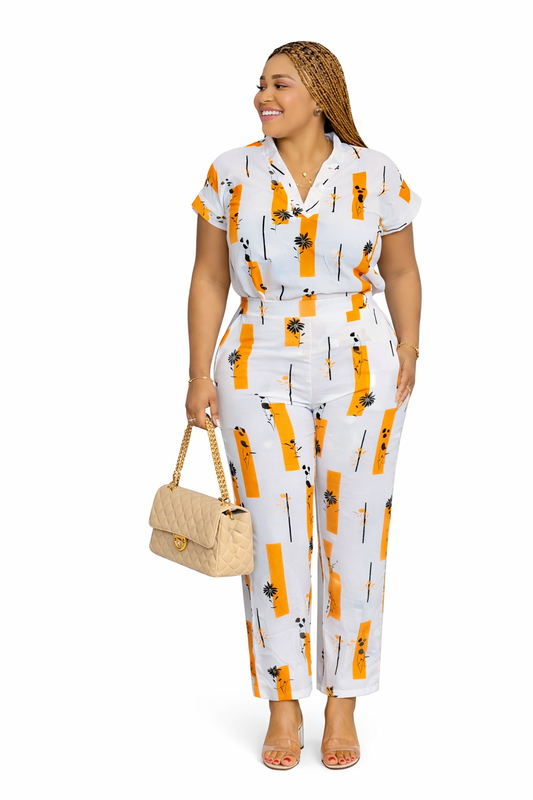 High Grade Fabric : Short Sleeve Two Pieces Set