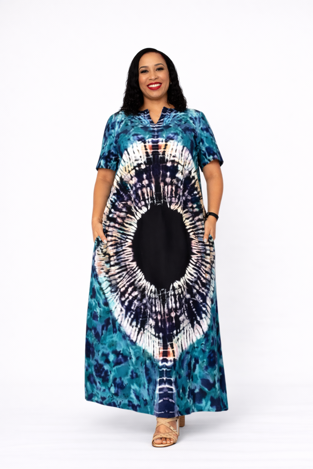 Long Flowing Patterned Maxi Dress
