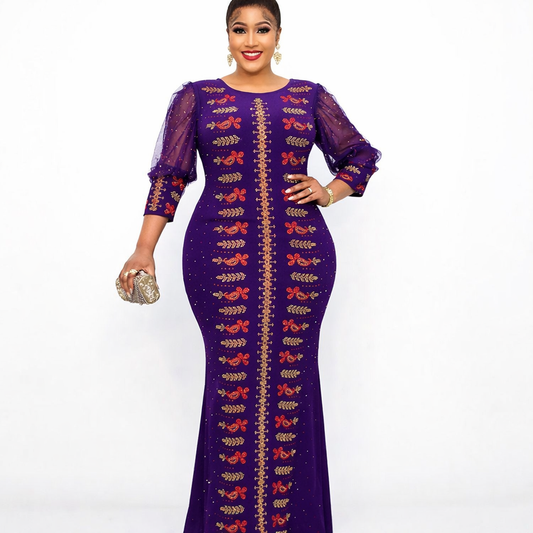 Long Party Dress with Glittering Detail