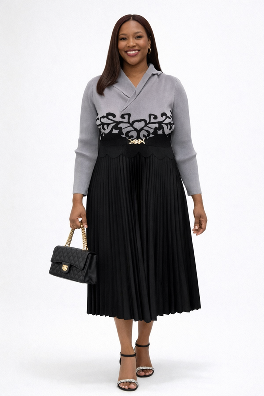 Miyake-Inspired Pleated Dress – One Size Fits All