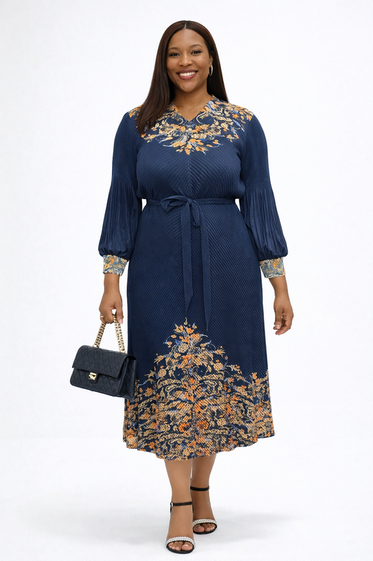 Miyake-Inspired Pleated Dress – One Size Fits All