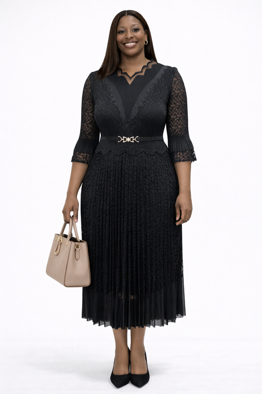 Miyake-Inspired Pleated Dress – One Size Fits All