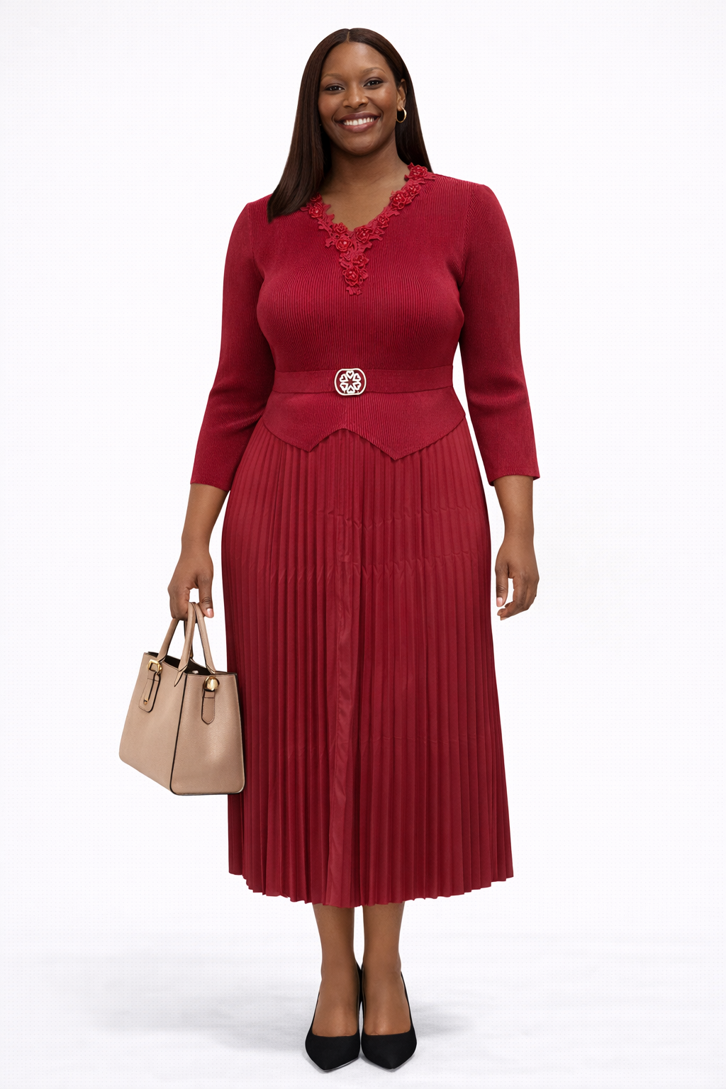 Miyake-Inspired Pleated Dress – One Size Fits All
