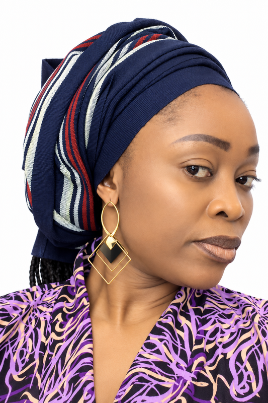 Geometric Gold Statement Earrings