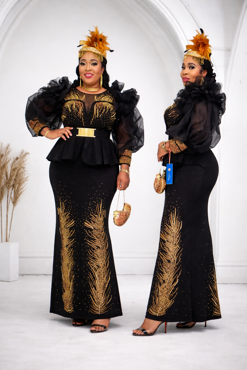 Black Full Length Party Dress