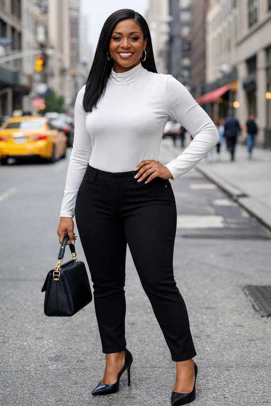 Turkish Brand - Turtleneck Top – Classic White