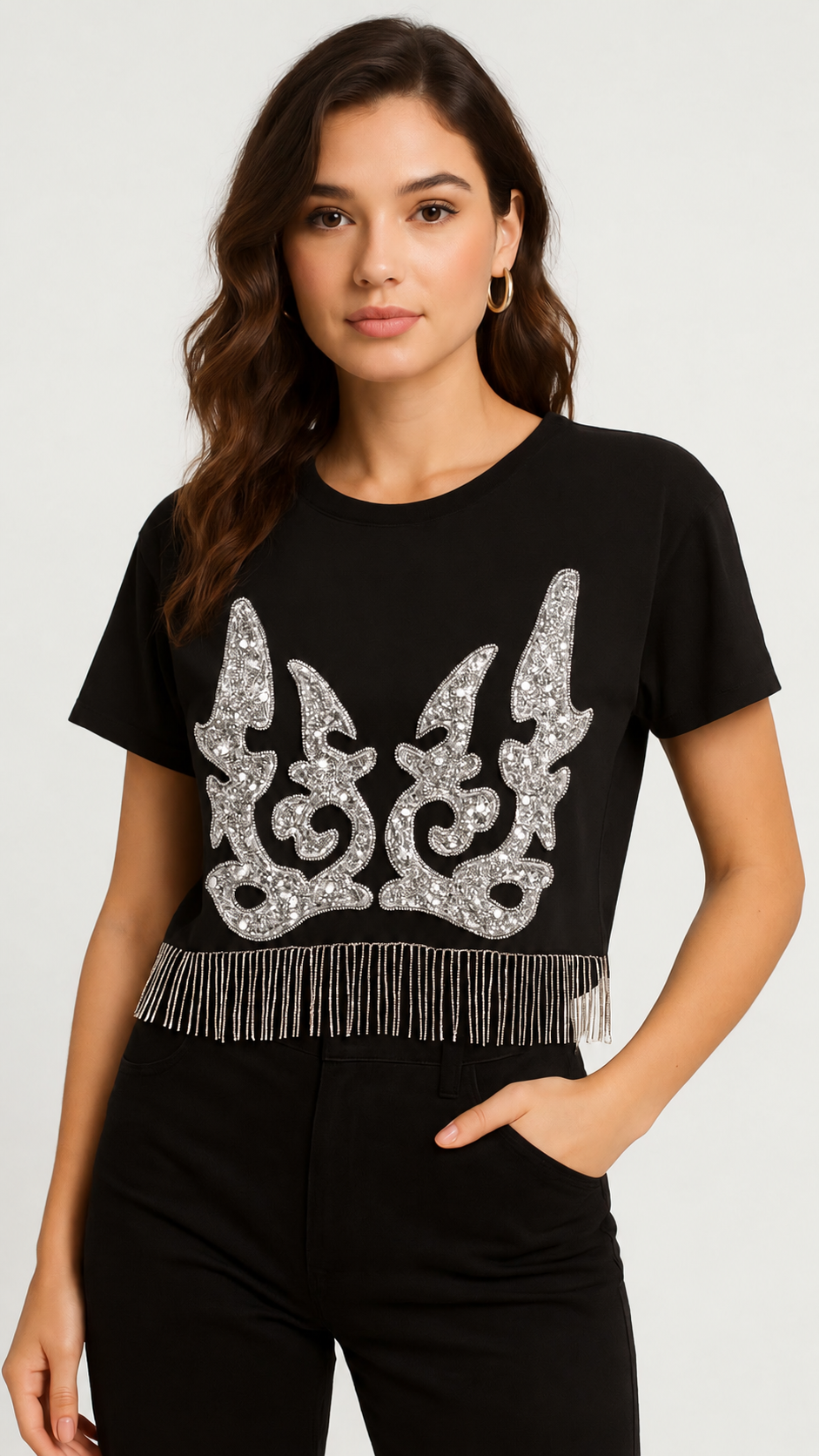 Silver Design - Round Neck Cotton Tshirt