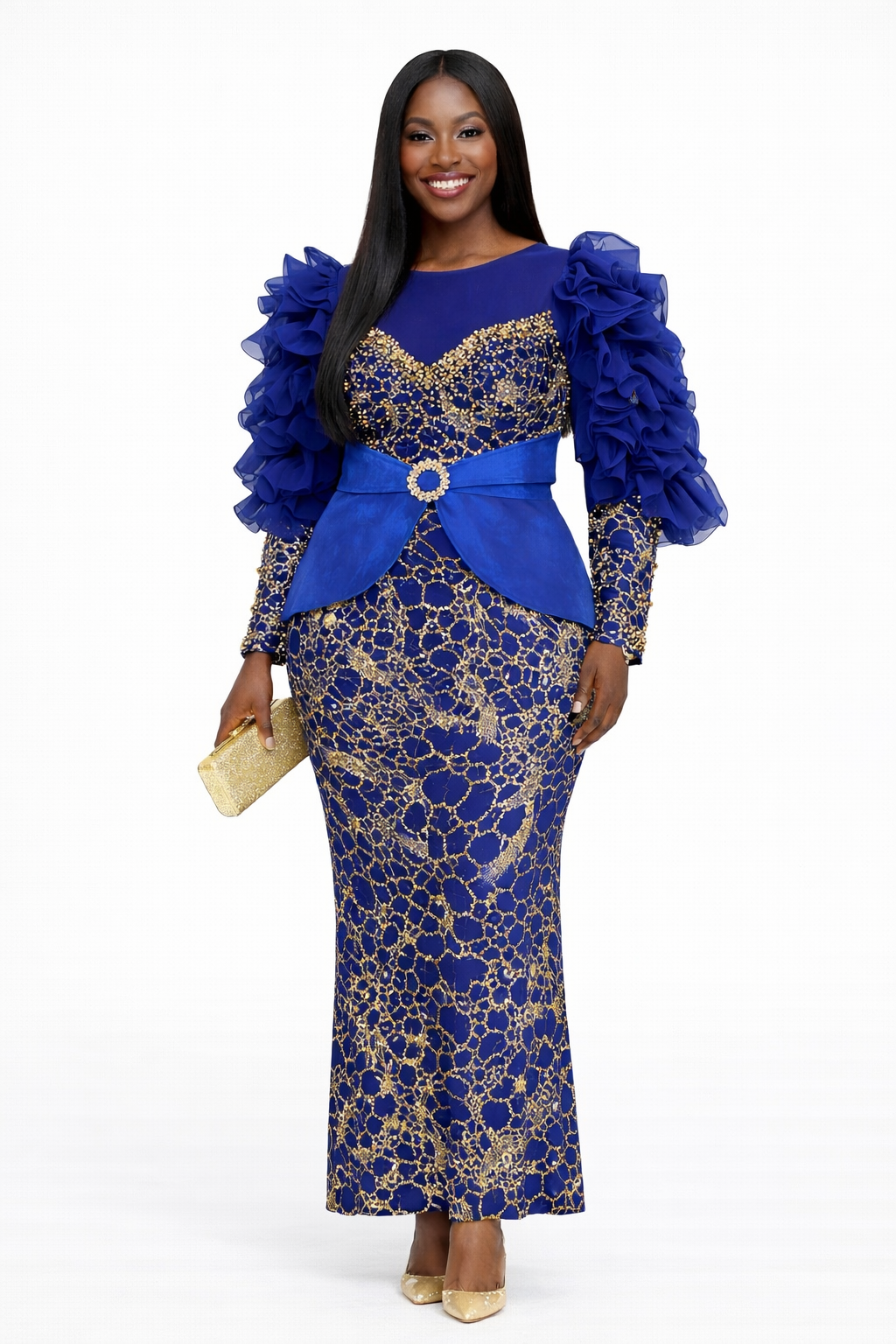 “Midnight Spark” – Party Dress with Luxe Detailing