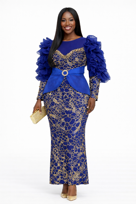 “Midnight Spark” – Party Dress with Luxe Detailing