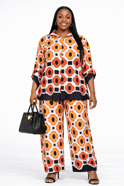 Bold Pattern Print Top & Pant