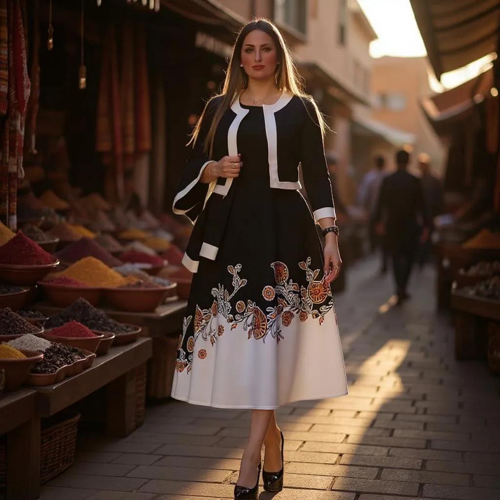 2-Piece Formal Office Set – Dress with Matching Blazer