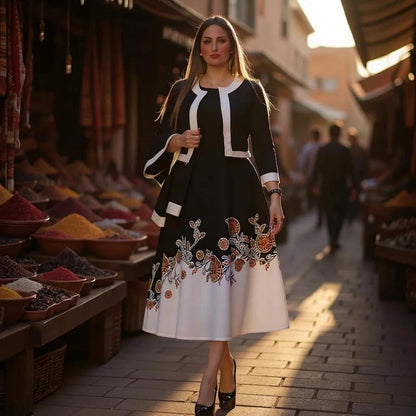 2-Piece Formal Office Set – Dress with Matching Blazer