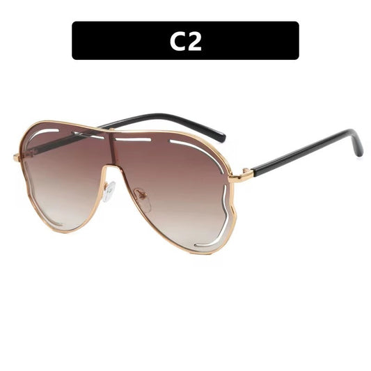Bougie Oversized Frame Brown Sunglasses