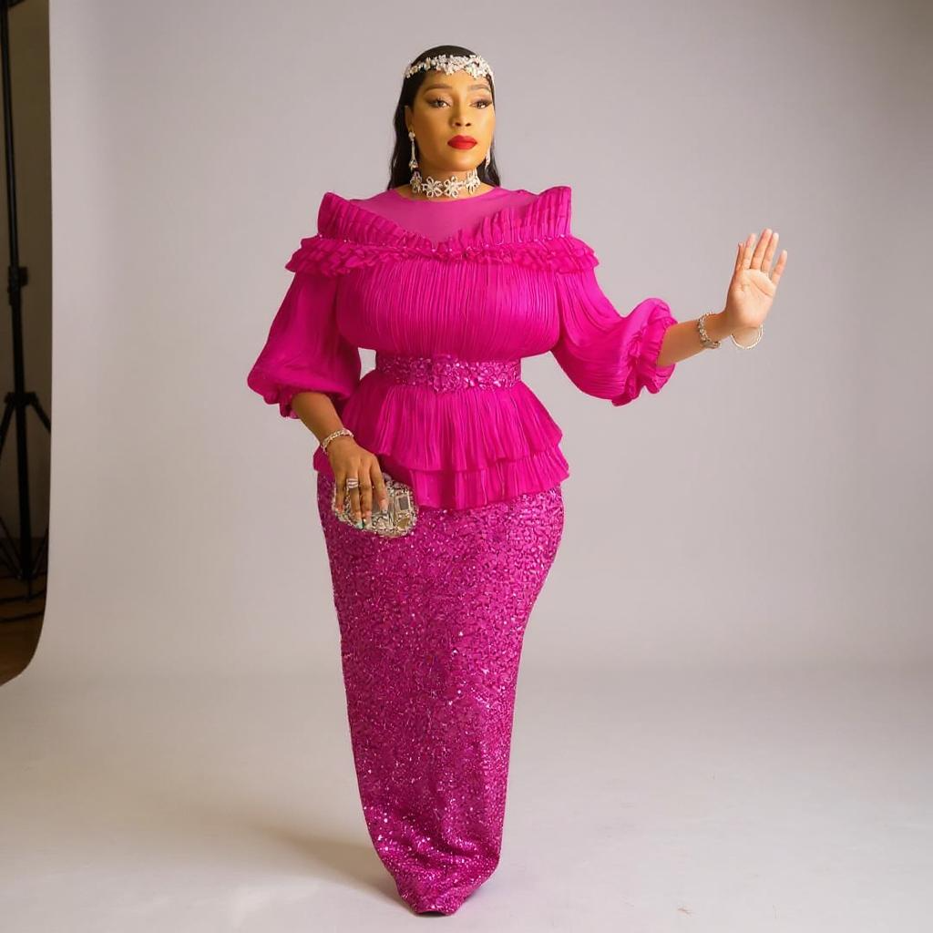 “Shine Statement” – Full-Length Party Dress