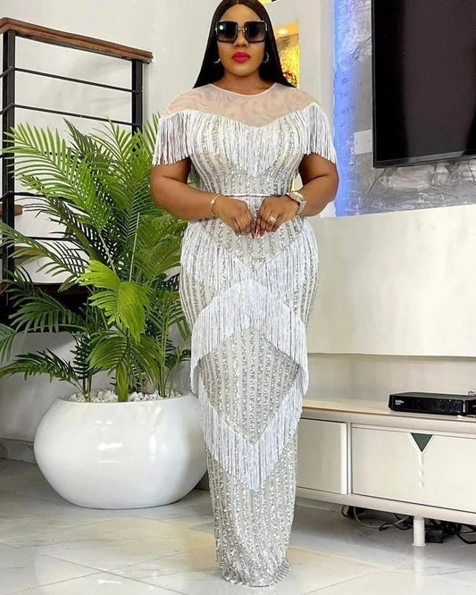 New Arrival: Embellished Fitted Fringe Dress