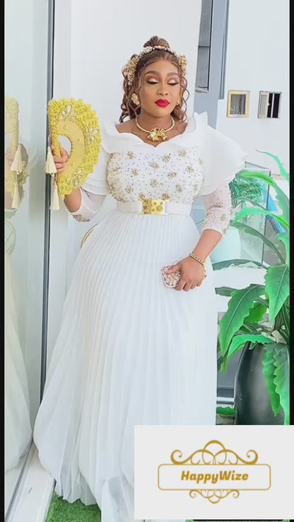 New Collection: White Classy Look Party Dress